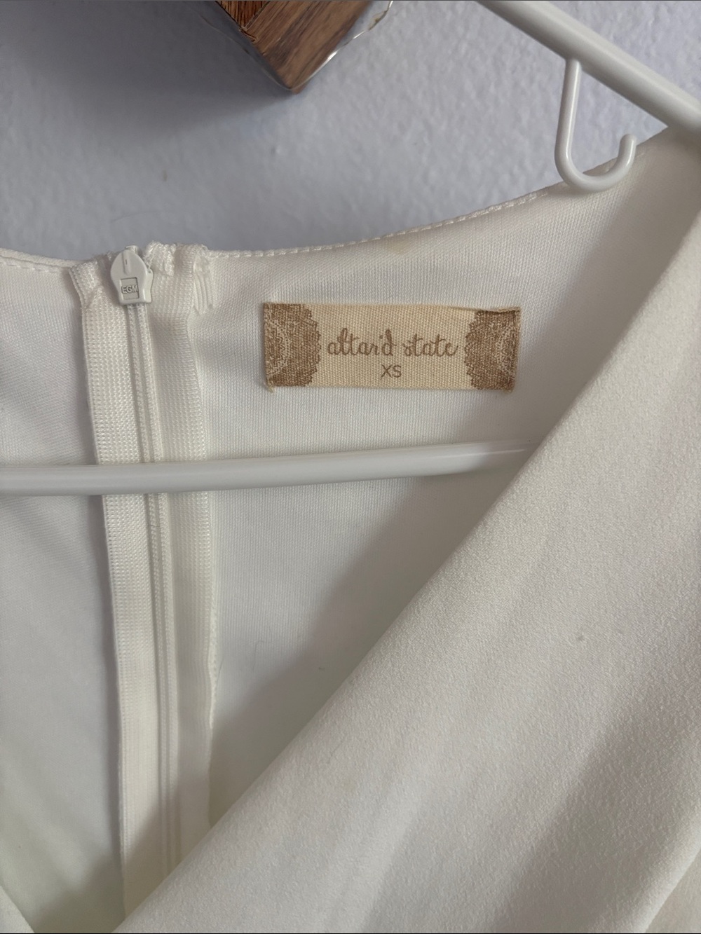 Altar'd State Cream Ruffle Surplice Mini Dress - Picture 2 of 3